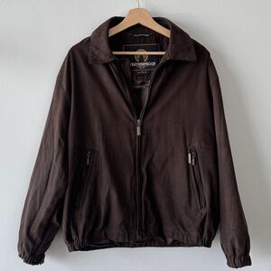 Vintage Weatherproof Men's Brown Jacket - Medium